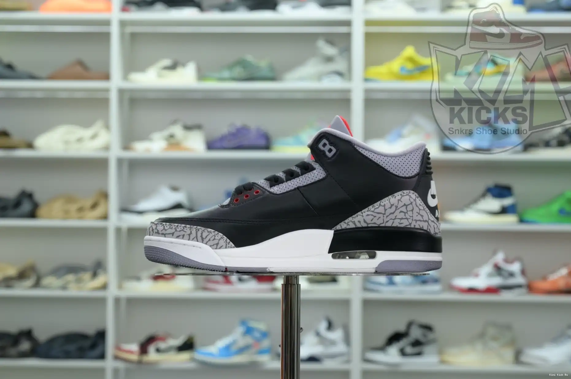 Kimikick Jordan Cement Air 3“Black Reimagined” 0824